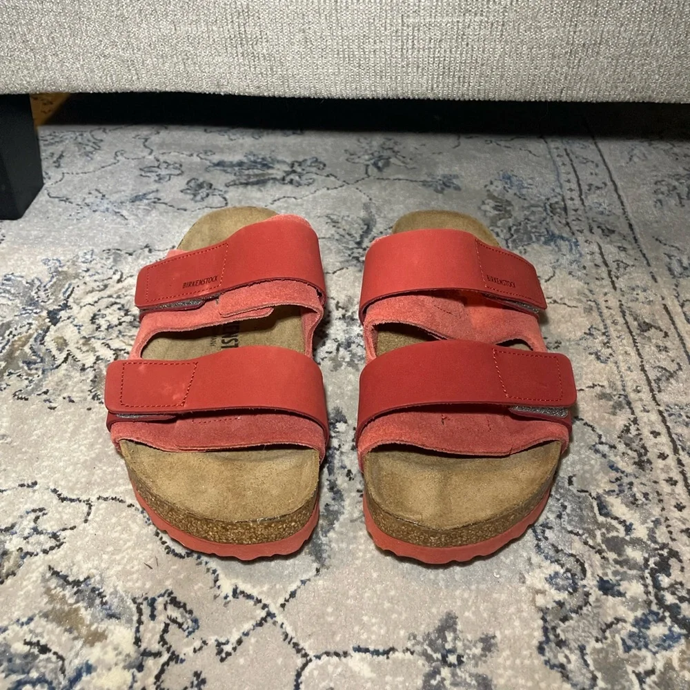 Birkenstock Uji Nubuck-Suede Leather in Sienna Red